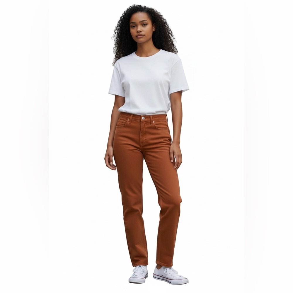 Re/Done 5 Pocket 100% Cotton Original In Terracota Denim Jeans Size 27